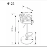 Стул барный Halmar H125 (серый/черный) заказать по цене 15 165 руб. в Нижнем Новгороде