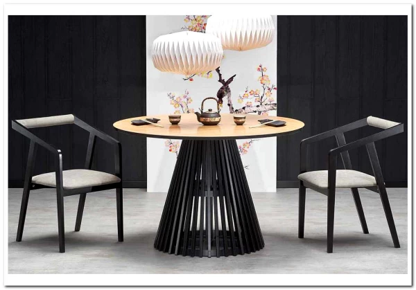 Стол обеденный Halmar MIYAKI 120 дуб натуральный/черный заказать по цене 87 560 руб. в Нижнем Новгороде