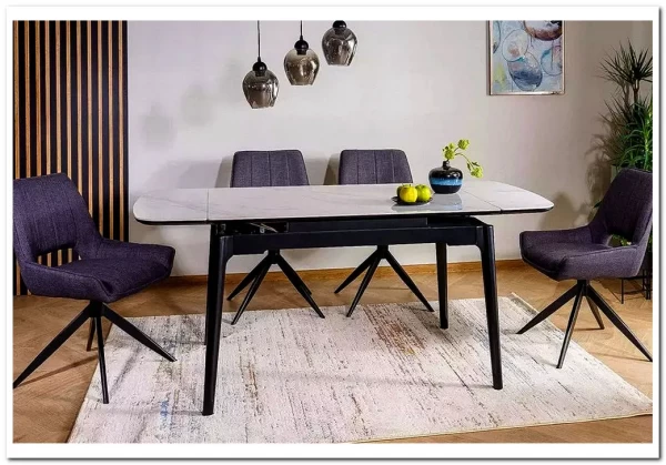 Стол обеденный Signal SENTO 120 (белый лак/черный) заказать по цене 59 614 руб. в Нижнем Новгороде Стол обеденный Signal SENTO 120 (белый лак/черный) заказать по цене 59 614 руб. в Нижнем Новгороде