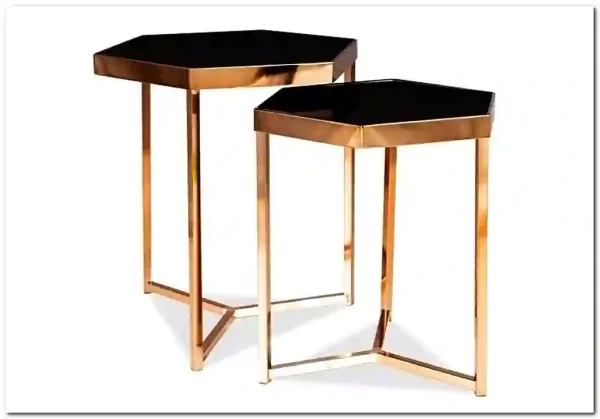 Комплект Signal MILOS, 2 стола журнальных черный/шампанское заказать по цене 24 561 руб. в Нижнем Новгороде