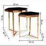Комплект Signal MILOS, 2 стола журнальных черный/шампанское заказать по цене 24 561 руб. в Нижнем Новгороде