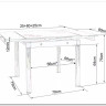 Стол обеденный Signal GD082 80 раскладной (орех винтажный/черный мат) заказать по цене 34 607 руб. в Нижнем Новгороде
