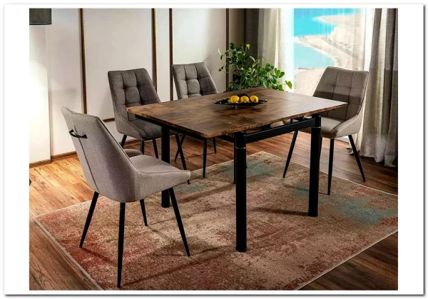 Стол обеденный Signal GD082 80 раскладной (орех винтажный/черный мат) заказать по цене 34 607 руб. в Нижнем Новгороде