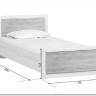 Купить Кровать Koen LOZ90x200 ясень снежный BRW с доставкой по России по цене производителя можно в магазине Другая Мебель в Нижнем Новгороде
