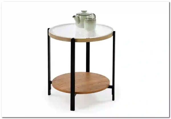 Стол журнальный Halmar KAMALA S (прозрачный/натуральный/черный) заказать по цене 10 944 руб. в Нижнем Новгороде Стол журнальный Halmar KAMALA S (прозрачный/натуральный/черный) заказать по цене 10 944 руб. в Нижнем Новгороде