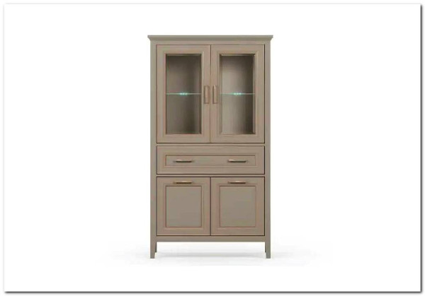 Шкаф-витрина Classic глиняный серый REG2W2D1S/170 BRW заказать по цене 35 960 руб. в Нижнем Новгороде
