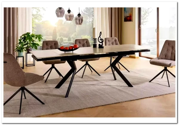 Стол обеденный Signal NORTON 160 (травертин/черный) заказать по цене 86 973 руб. в Нижнем Новгороде