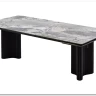 Стол АДАЖИО 240 (320) см MINERAL STONE NATURAL, керамика / Черный каркас заказать по цене 123 150 руб. в Нижнем Новгороде
