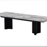 Стол АДАЖИО 240 (320) см MINERAL STONE NATURAL, керамика / Черный каркас заказать по цене 123 150 руб. в Нижнем Новгороде