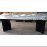 Стол АДАЖИО 240 (320) см MINERAL STONE NATURAL, керамика / Черный каркас заказать по цене 123 150 руб. в Нижнем Новгороде
