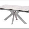 Стол BELLUNO 160 MARBLES KL-99 Белый мрамор матовый итальянская керамика/ белый каркас заказать по цене 99 320 руб. в Нижнем Новгороде