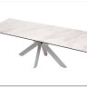 Стол BELLUNO 160 MARBLES KL-99 Белый мрамор матовый итальянская керамика/ белый каркас заказать по цене 99 320 руб. в Нижнем Новгороде