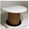 Стол MESA D120 цвет БЕЛЫЙ МРАМОР M326 / Каркас OAK, DISAUR заказать по цене 54 640 руб. в Нижнем Новгороде