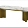 Стол АДАЖИО-2 240 (320) см ARCTIC OCEAN, керамика / Золотой каркас заказать по цене 123 150 руб. в Нижнем Новгороде