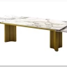 Стол АДАЖИО-2 240 (320) см ARCTIC OCEAN, керамика / Золотой каркас заказать по цене 123 150 руб. в Нижнем Новгороде