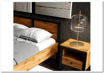 Тумба прикроватная Лофт KOM1S BRW