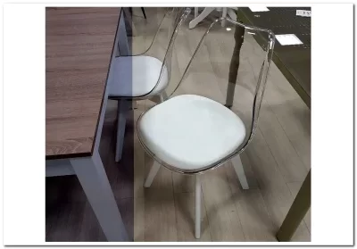 Стул кухонный Halmar K245 (бесцветный/белый)