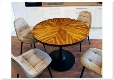 Стол обеденный Halmar CARMELO (орех/черный)