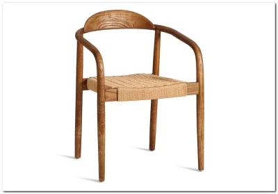 Стул MIDGARD дерево вяз/бечевка, Груша (№3)