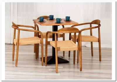 Стул MIDGARD дерево вяз/бечевка, Груша (№3)